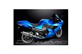 KAWASAKI ZZR1400 NINJA 2008-2011 KIT SCARICO SILENZIATORE BSAU IN ACCIAIO OVALE DA 350 MM