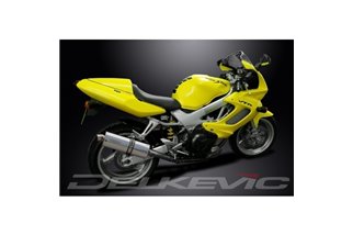 KIT SCARICO SILENZIATORE BSAU IN ACCIAIO OVALE HONDA VTR1000 FIRESTORM 1997-03 350MM