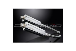 KAWASAKI ZZR1400 ZX14 2012-2023 KIT SCARICO SILENZIATORE BSAU IN ACCIAIO OVALE DA 350 MM