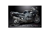 KAWASAKI ZZR1400 ZX14 2012-2023 KIT SCARICO SILENZIATORE BSAU IN ACCIAIO OVALE DA 350 MM