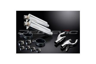 YAMAHA V-MAX 1200 1984-2007 KIT SCARICO SILENZIATORE BSAU IN ACCIAIO OVALE DA 350 MM