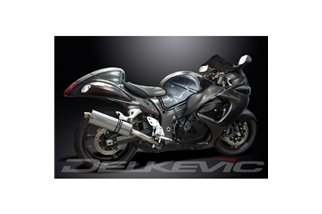 SUZUKI GSX1300R HAYABUSA 2008-2020 KIT SCARICO SILENZIATORE INOX OVALE DA 350 MM