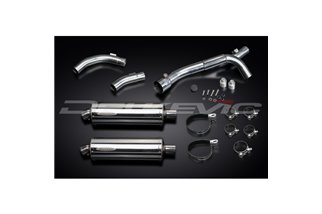 YAMAHA YZF-R1 YZFR1 09-14 DECAT 350MM OVAL STAINLESS BSAU SILENCER EXHAUST KIT