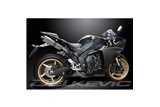 YAMAHA YZF-R1 YZFR1 09-14 DECAT 350MM OVALE INOX BSAU KIT SCARICO SILENZIATORE