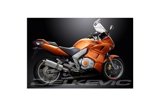 KIT SCARICO SILENZIATORE BSAU IN ACCIAIO OVALE HONDA CBF1000 GT ABS 2006-2011 350MM