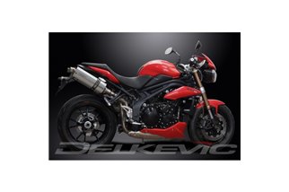 TRIUMPH SPEED TRIPLE 1050 11-14 350MM OVALE INOX BSAU KIT SCARICO SILENZIATORE