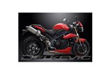 TRIUMPH SPEED TRIPLE 1050 11-14 350MM OVALE INOX BSAU KIT SCARICO SILENZIATORE