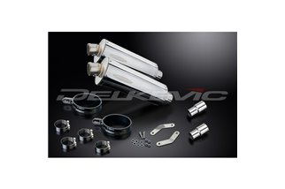 TRIUMPH SPEEDTRIPLE R1050 12-16 KIT SCARICO SILENZIATORE BSAU INOX OVALE DA 350 MM