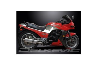 KAWASAKI GPZ900R ZX900A 1984-03 KIT SCARICO SILENZIATORE BSAU IN ACCIAIO OVALE DA 350 MM