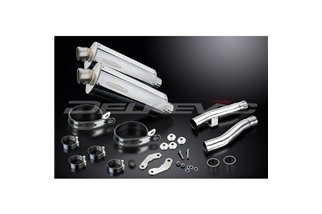 KAWASAKI ZR1100A ZEPHYR 92-95 KIT SCARICO SILENZIATORE BSAU INOX OVALE DA 350 MM