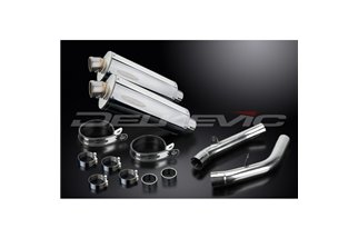 KIT SCARICO SILENZIATORE BSAU IN ACCIAIO OVALE HONDA VTR1000 SP2 2002-2010 350MM