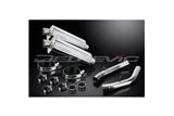 KIT SCARICO SILENZIATORE BSAU IN ACCIAIO OVALE HONDA VTR1000 SP2 2002-2010 350MM