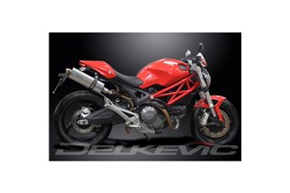 DUCATI MONSTER 696 2008-2014 350MM OVAL STAINLESS BSAU SILENCER EXHAUST KIT