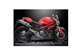 DUCATI MONSTER 696 2008-2014 KIT SCARICO SILENZIATORE BSAU INOX OVALE DA 350 MM