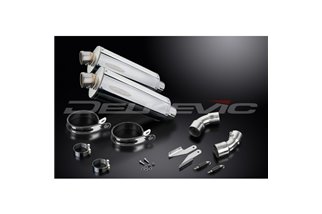 DUCATI MONSTER 796 2011-2014 350MM OVAL STAINLESS BSAU SILENCER EXHAUST KIT