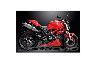 DUCATI MONSTER 796 2011-2014 350MM OVAL STAINLESS BSAU SILENCER EXHAUST KIT