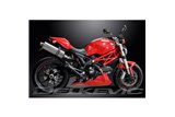 DUCATI MONSTER 796 2011-2014 350MM OVAL STAINLESS BSAU SILENCER EXHAUST KIT