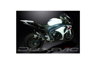 SUZUKI GSXR1000 K9 2009-11 DECAT 200MM KIT SCARICO SILENZIATORE TONDO IN CARBONIO