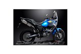 YAMAHA XT660Z TENERE 08-16 KIT SCARICO SILENZIATORE BSAU IN ACCIAIO OVALE DA 350 MM