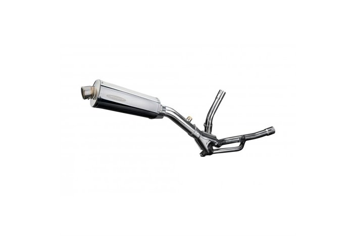 SUZUKI DL650 V-STROM 2004-2011 350MM OVAL STAINLESS BSAU SILENCER EXHAUST KIT