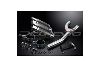 YAMAHA FZ6N FZ6S FAZER 04-10 KIT SCARICO SILENZIATORE TONDO IN CARBONIO DA 200 MM