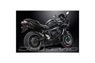 YAMAHA FZ6N FZ6S FAZER 04-10 KIT SCARICO SILENZIATORE TONDO IN CARBONIO DA 200 MM