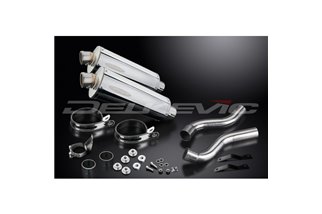 KAWASAKI Z1000SX 2010-19 TOURER 350MM OVAL STAINLESS BSAU SILENCER EXHAUST KIT