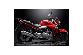 SUZUKI GW250 INAZUMA 2012-2018 KIT SCARICO SILENZIATORE BSAU IN ACCIAIO OVALE DA 350 MM