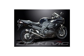 KAWASAKI ZZR1400 ZX14 2012-2023 KIT SCARICO SILENZIATORE TONDO IN CARBONIO DA 200 MM