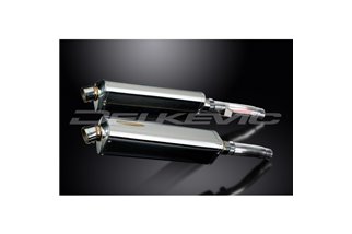 KIT SILENZIATORE DI SCARICO IN ACCIAIO INOX TRI-OVALE KAWASAKI ZR1100A ZEPHYR 1992-1995 420MM