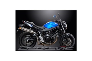 KIT SILENZIATORE DI SCARICO IN ACCIAIO INOX TONDO DA 350 MM PER SUZUKI SV650 2016-2024