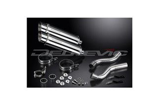 KIT SCARICO SILENZIATORE BSAU TONDO IN ACCIAIO INOX KAWASAKI Z1000SX 2010-19 TOURER 350MM