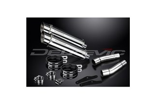 DUCATI MONSTER 620-695-800 02-08 350MM ROUND STAINLESS BSAU SILENCER EXHAUST KIT