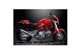 DUCATI MONSTER 620-695-800 02-08 350MM ROUND STAINLESS BSAU SILENCER EXHAUST KIT