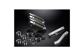 KIT SCARICO SILENZIATORE TONDO IN CARBONIO YAMAHA FJ1200 ABS 3XW 1991-1996 200MM