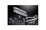 HONDA NX650 DOMINATOR 1995-2002 350MM ROUND STAINLESS BSAU SILENCER EXHAUST KIT