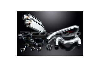 HONDA VFR800 VTEC 2002-2013 225MM OVAL STAINLESS SILENCER EXHAUST KIT