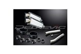 KIT SCARICO SILENZIATORE OVALE IN ACCIAIO INOX KAWASAKI ZZR1200 NINJA 2002-2005 225MM