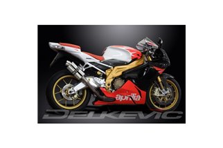 APRILIA TUONO1000R FACTORY 06-10 KIT SCARICO SILENZIATORE OVALE INOX 225MM