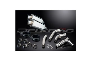 KIT SCARICO SILENZIATORE OVALE IN ACCIAIO INOX KAWASAKI ZX10R NINJA 2006-2007 225MM