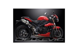 SPEED TRIPLE 1050 2011-2014 / 2* SS70 OVALE 225MM (9 POLLICI) SILENZIATORI ACCIAIO INOX 304