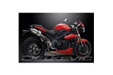 SPEED TRIPLE 1050 2011-2014 / 2* SS70 OVALE 225MM (9 POLLICI) SILENZIATORI ACCIAIO INOX 304