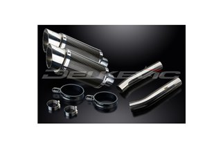 APRILIA TUONO1000R FACTORY 06-10 200MM ROUND CARBON SILENCER EXHAUST KIT