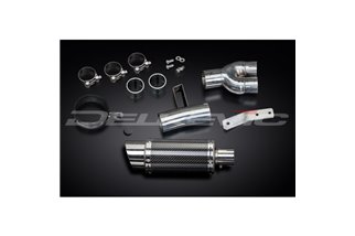 KIT SCARICO SILENZIATORE TONDO IN CARBONIO HONDA NT400 BROS NT650HAWK 88-92 200MM