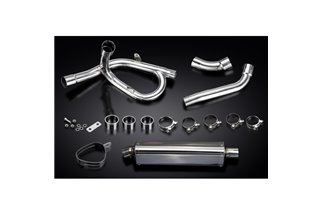 KIT SILENZIATORE DI SCARICO IN ACCIAIO INOX TRI-OVALE SUZUKI DL1000 V-STROM 2014-2020 420MM