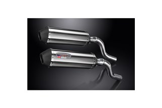 KAWASAKI Z1000SX TOURER 2010-19 343MM X-OVAL STAINLESS EXHAUST SILENCER CAN KIT