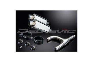 SUZUKI GSX1300 B-KING 2008-2012 KIT SCARICO SILENZIATORE INOX OVALE DA 225 MM