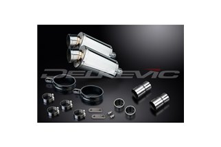 TRIUMPH LEGEND 900 1998-2001 KIT SCARICO SILENZIATORE OVALE IN ACCIAIO INOX 225MM