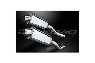 KIT SCARICO SILENZIATORE OVALE IN ACCIAIO INOX KAWASAKI Z1000 2003-2006 225MM