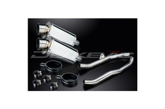 KIT SCARICO SILENZIATORE OVALE IN ACCIAIO INOX KAWASAKI ZZR1400 NINJA 2008-2011 225MM